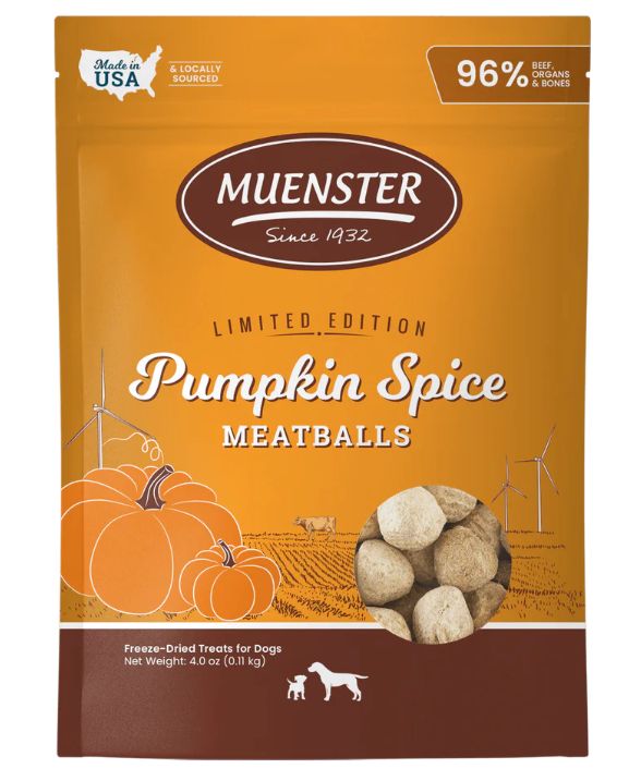 Freeze-Dried Pumpkin Spice Meatballs Dog Treats