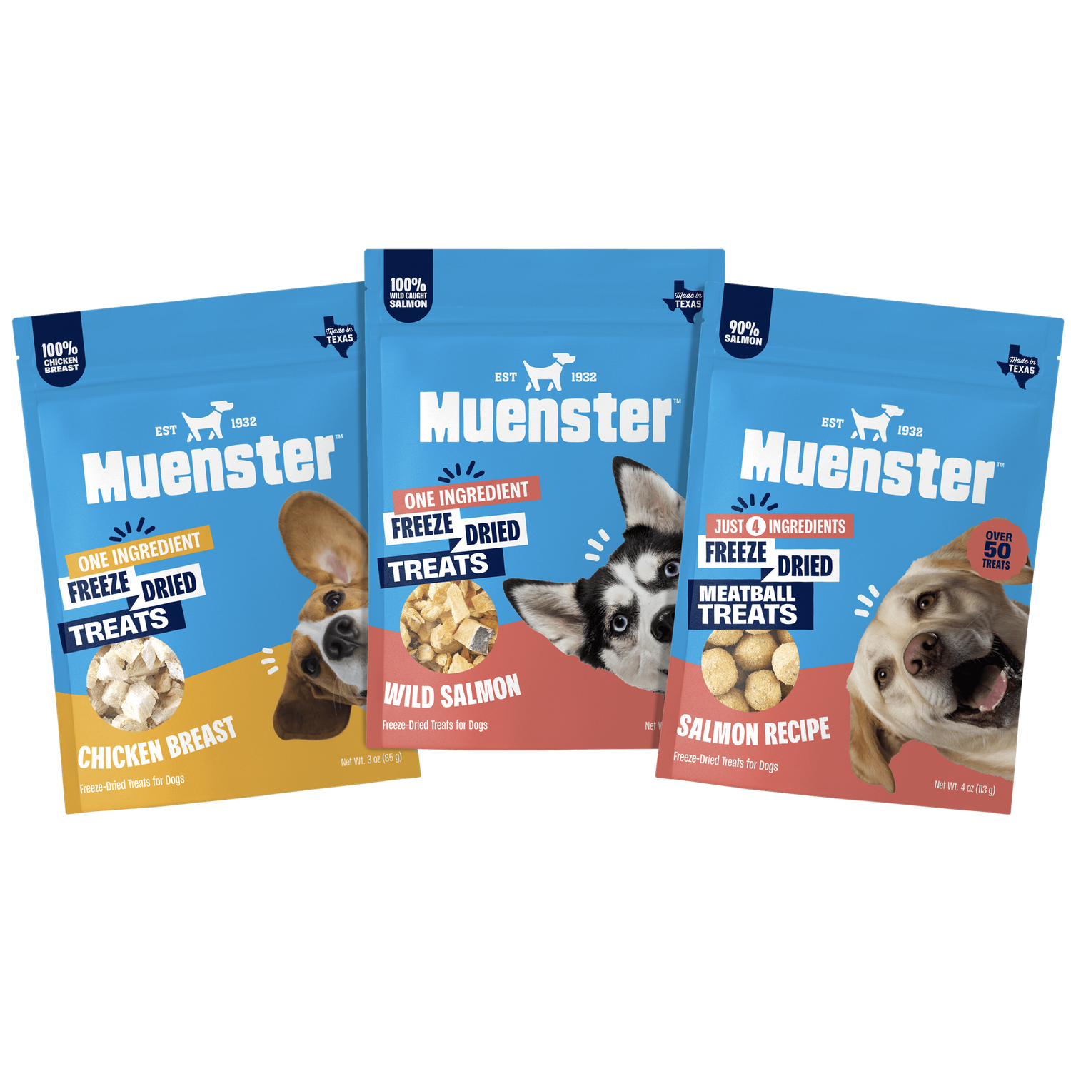 Limited Ingredient Treats Trio - Chicken Breast, Wild Salmon, Salmon Meatballs Limited Ingredient Treats Trio - Chicken Breast, Wild Salmon, Salmon Meatballs