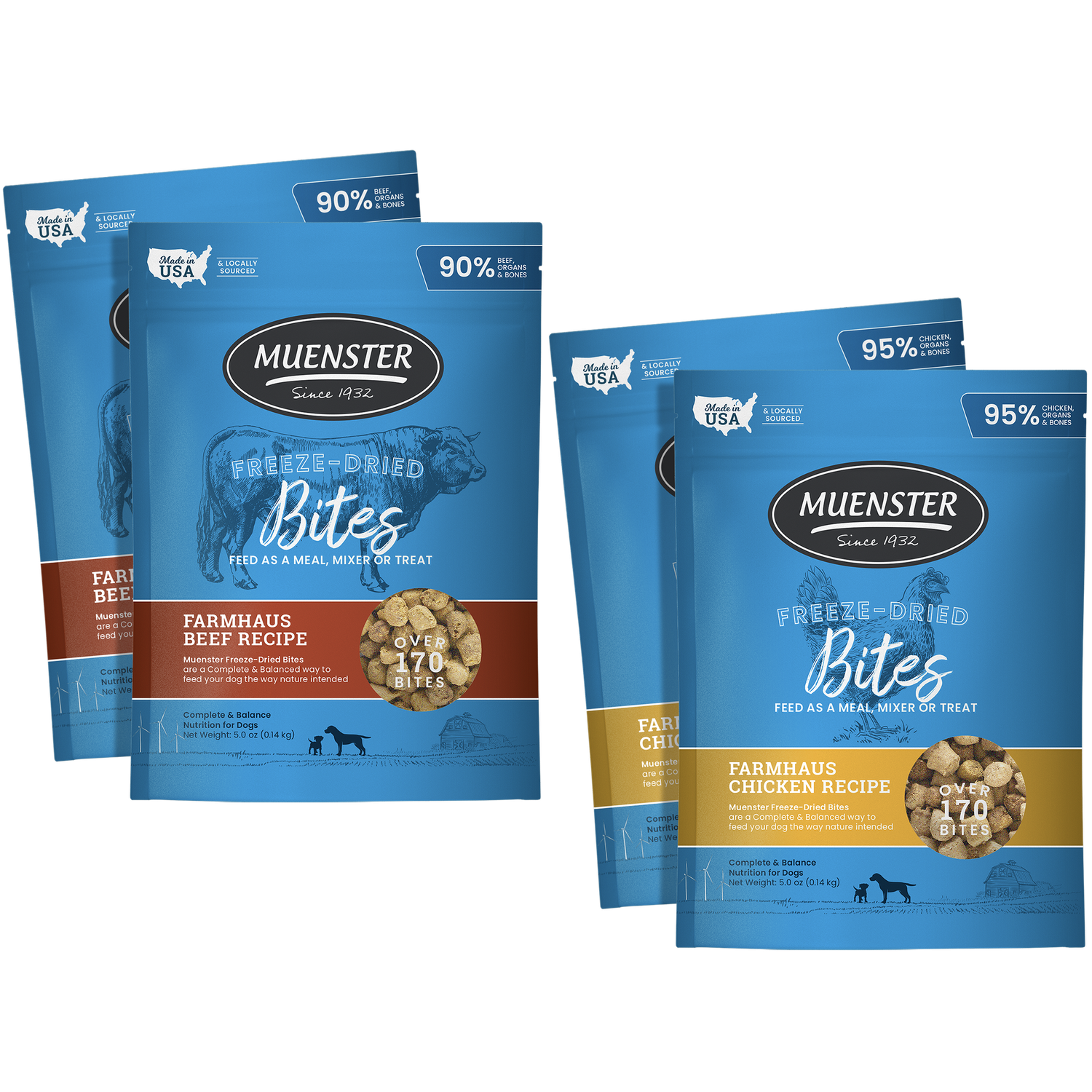 Puppy Training Bundle - 2 Beef + 2 Chicken Puppy Training Bundle - 2 Beef + 2 Chicken