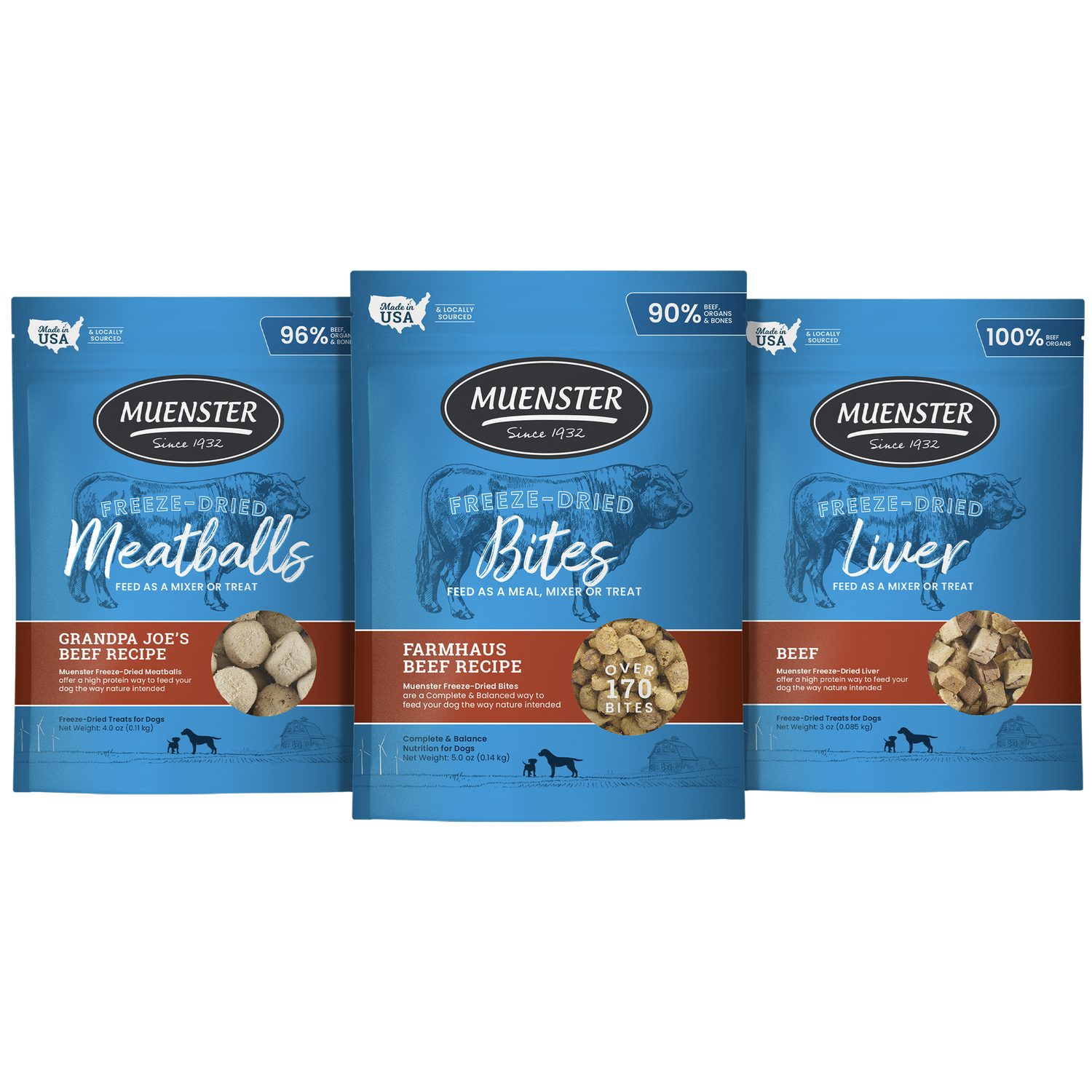 Beef Lover Freeze-Dried Dog Treats Bundle Beef Lover Freeze-Dried Dog Treats Bundle