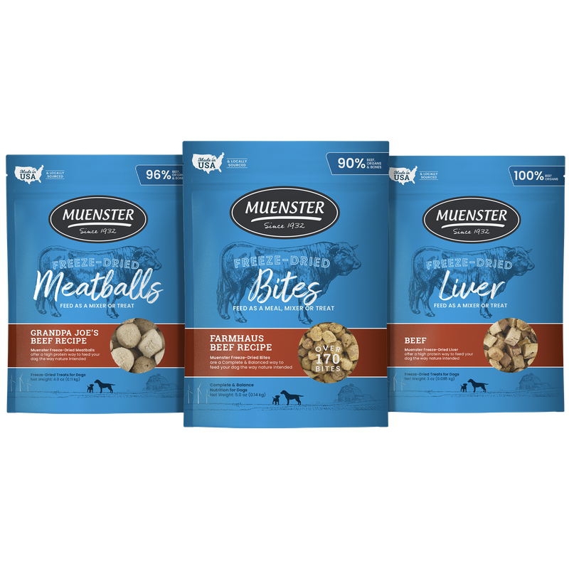 Beef Lover Freeze-Dried Dog Treats Bundle