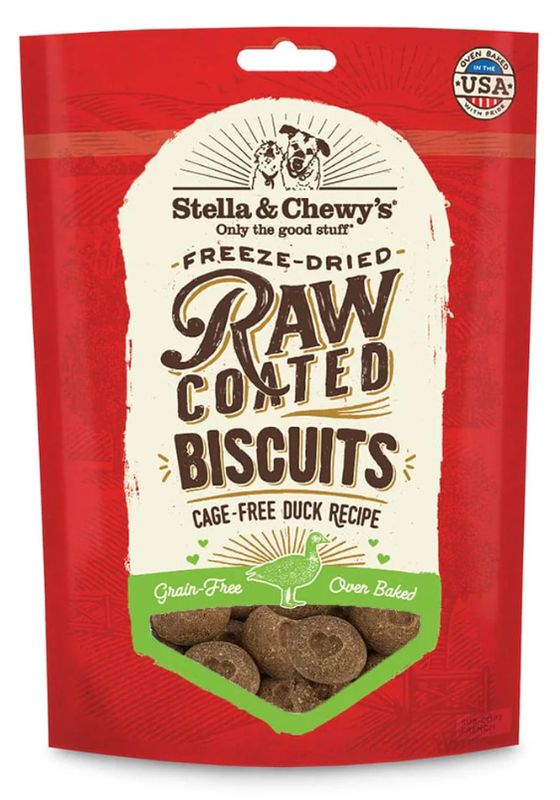 Stella Chewy 9oz Raw Coated Duck Biscuit