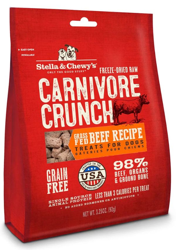Stella Chewy Carnivore Crunch-Beef 3.25oz Stella Chewy Carnivore Crunch-Beef 3.25oz