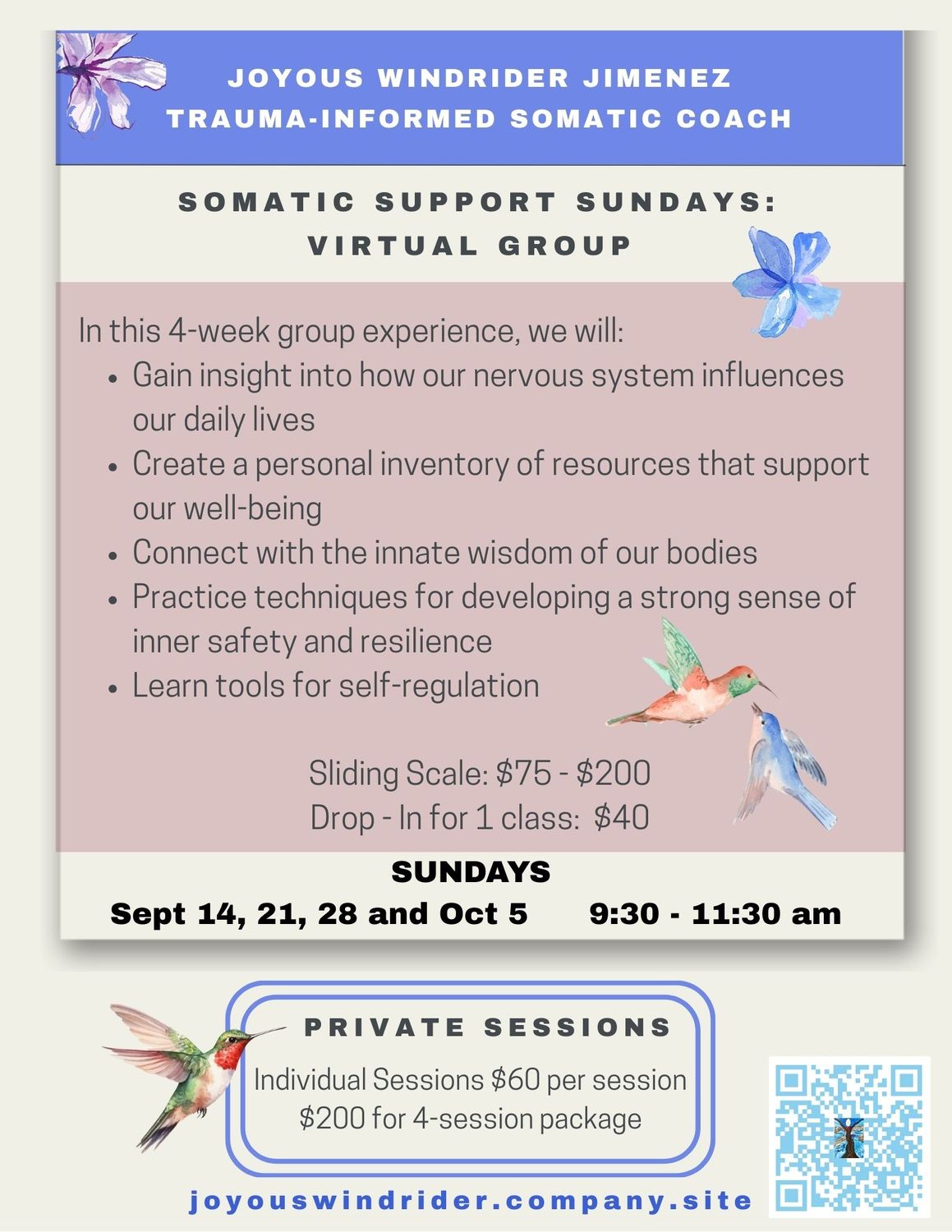 Somatic Support Sundays (Virtual)