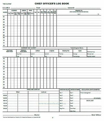 Chief officer log book