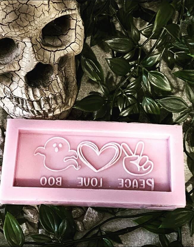 Peace Love Boo Halloween mould