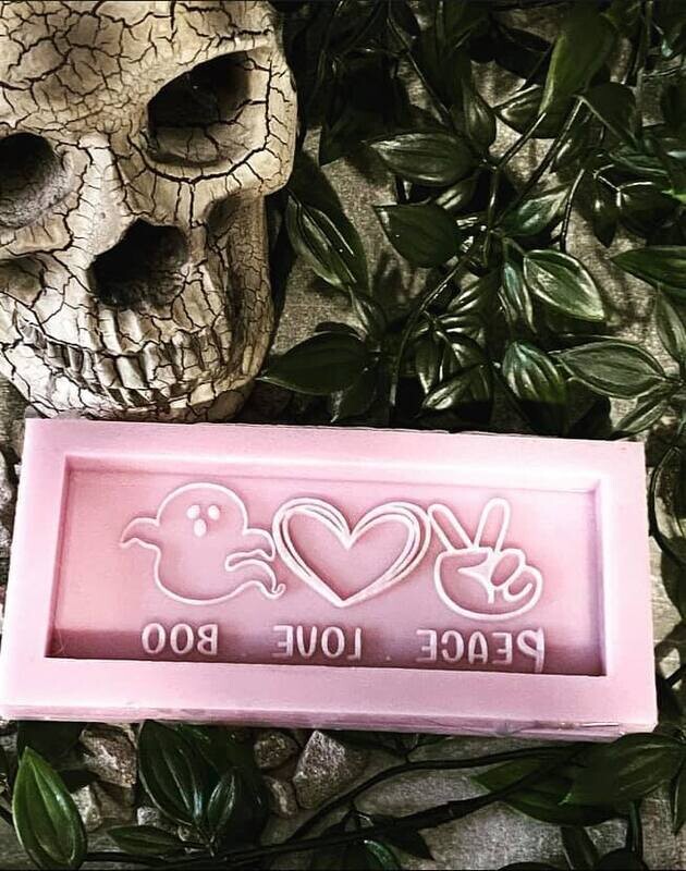 Peace Love Boo Halloween mould