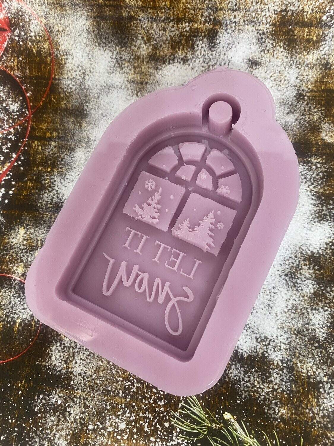 Let It Snow Window Hanger Mould