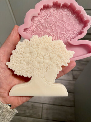 Cute Lady Mould With Flowers