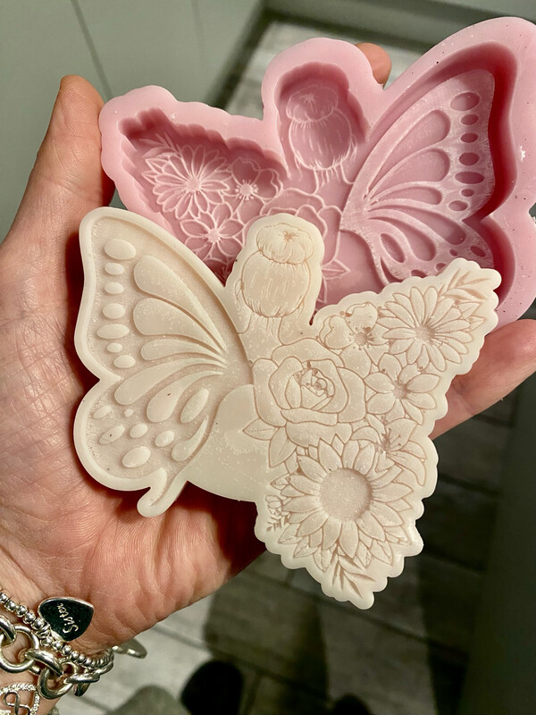 Cute Butterfly Lady With Flowers