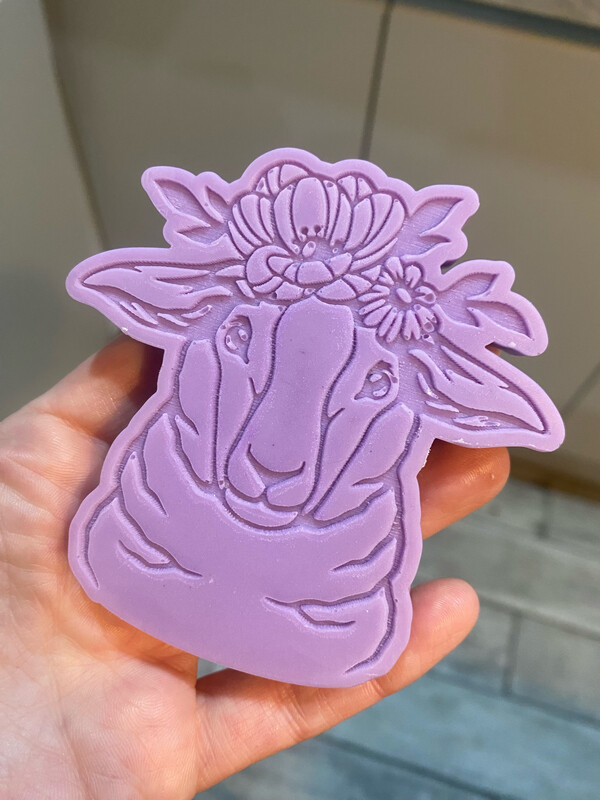 Cute Sheep With Flowers