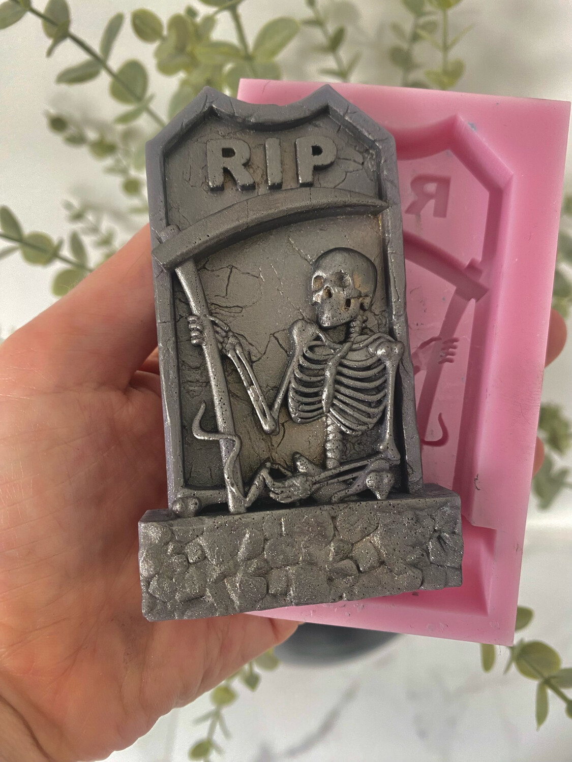 3d Rip Tombstone Skeleton Grim reaper