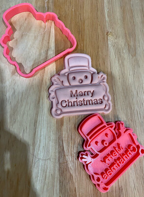 Cookie Cutter Snowman Merry Christmas