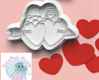 Cookie Cutter Double Gnome Double Heart