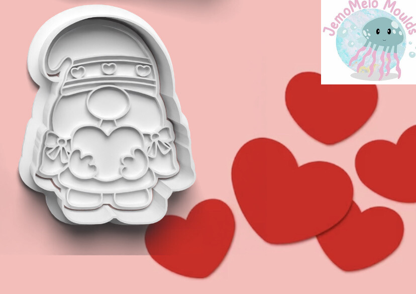 Cookie Cutter Female Holding Heart