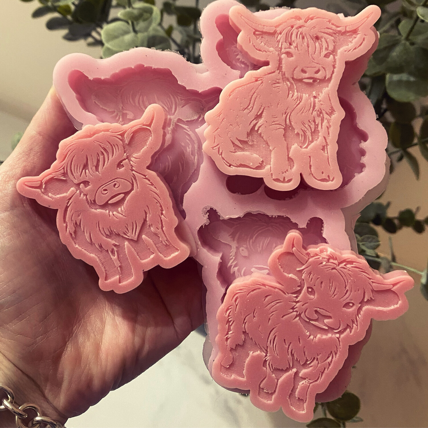 Set Of 3 Highland Cows