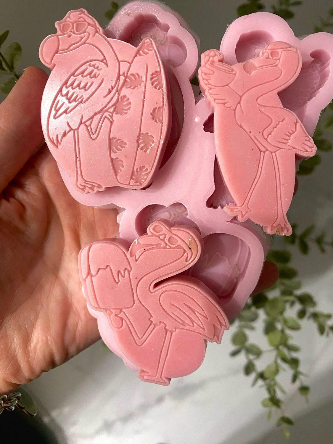 Set Of 3 Flamingos
