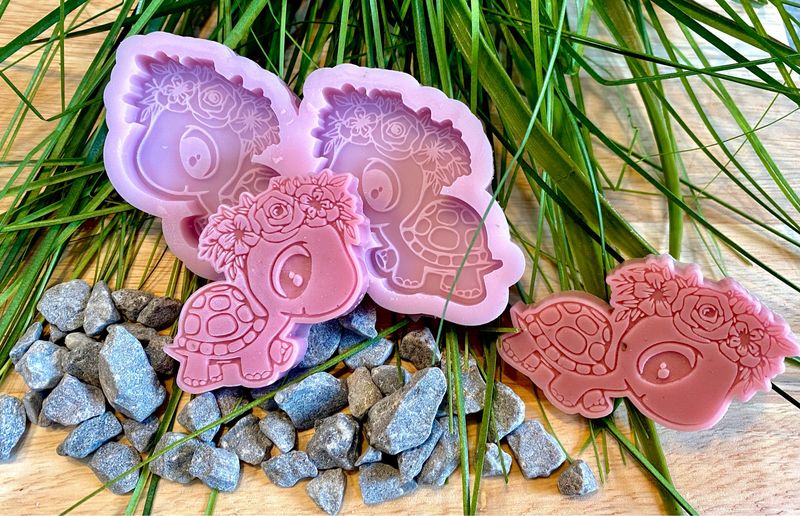 Double Cute Flowered Turtles