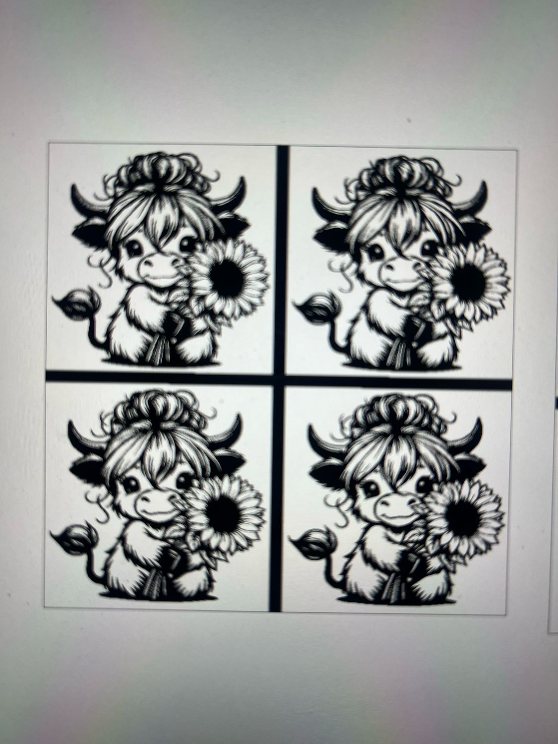 Highland Girl Sunflower Split Mould