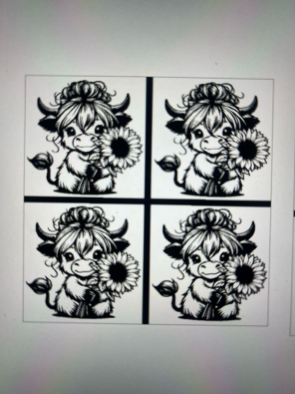 Highland Girl Sunflower Split Mould