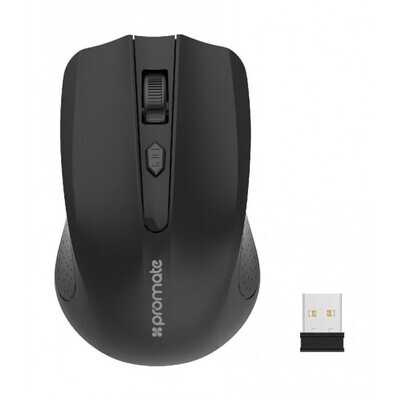 Promate CLIX-8 Ergonomic Wireless Mouse - Black