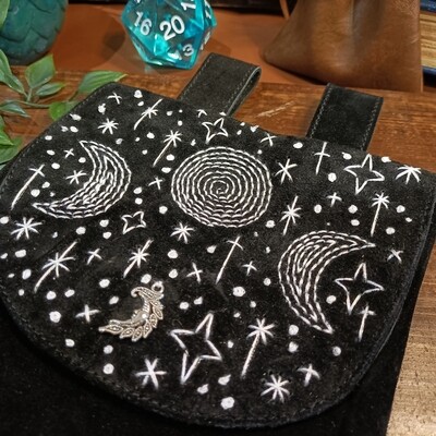 Embroidered Celestial Belt Pouch