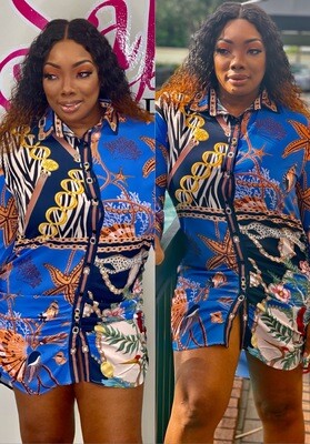 FEEL THE BEAT Caribbean Glam  SHIRT DRESS