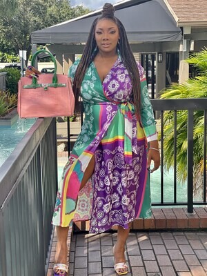 ash wrap dress