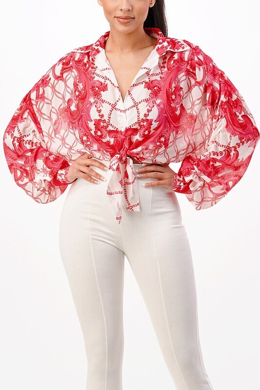 cherry button up shirt