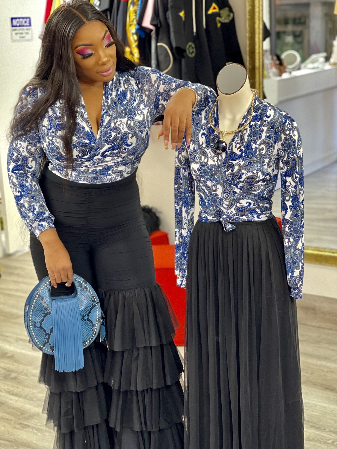 romance wrap shirt