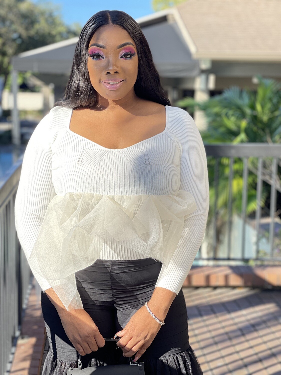 lady tulle top