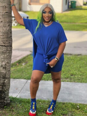 blue envy biker set