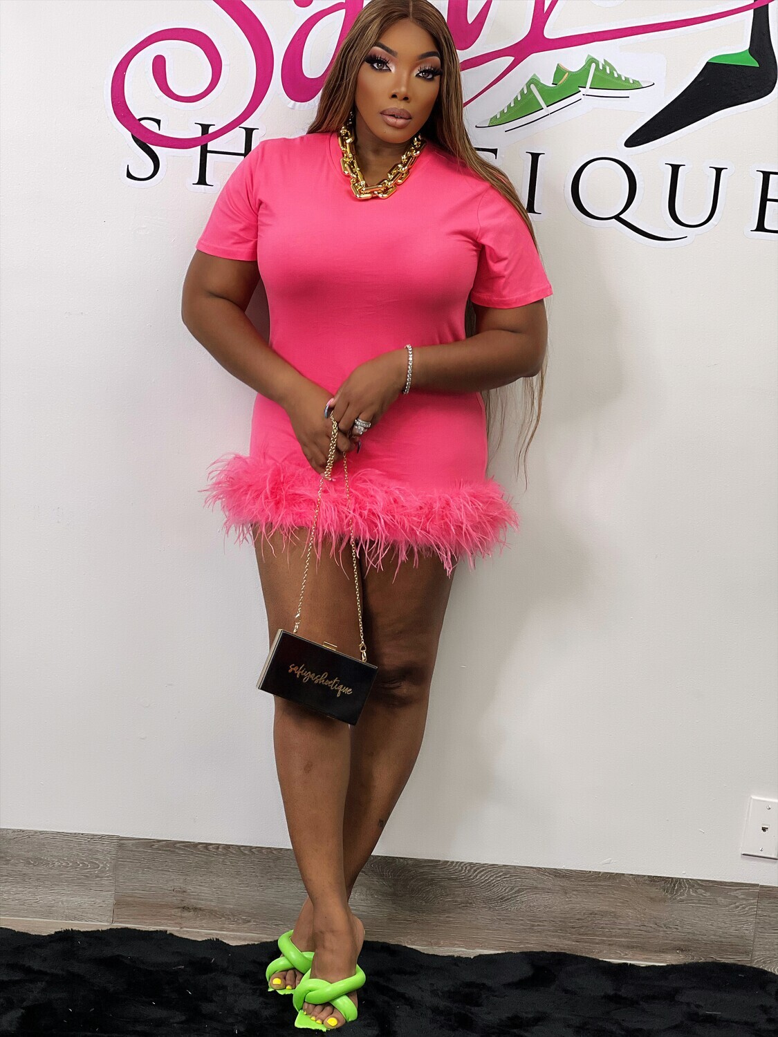 fur me tshirt dress