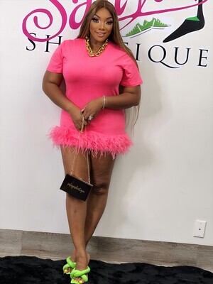 fur me tshirt dress
