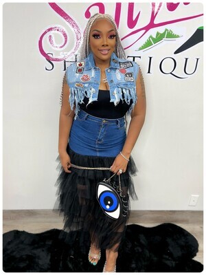entitled denim vest