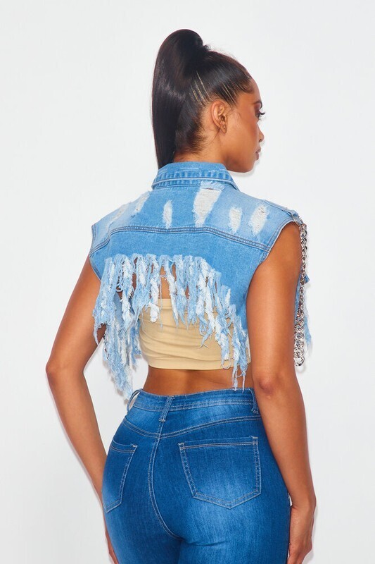entitled denim vest