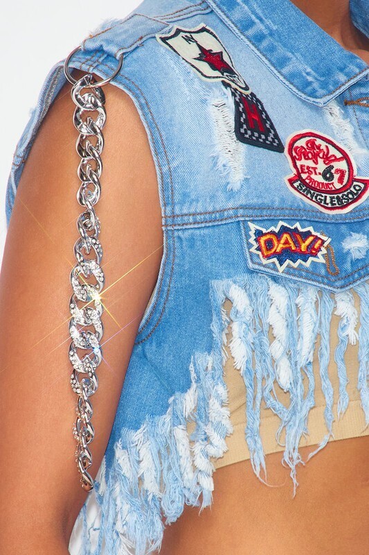 entitled denim vest