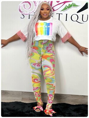 paint me pastel high waist tights