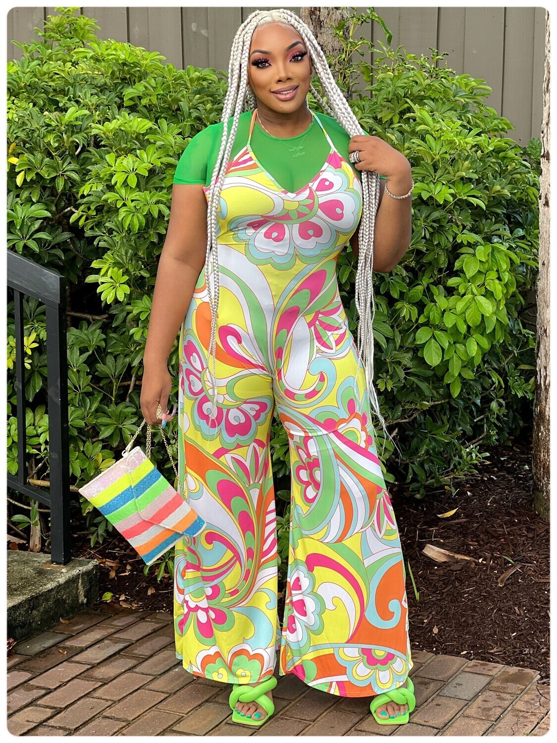 &quot;COLOR ME pretty &quot; STRETCH Jumpsuit