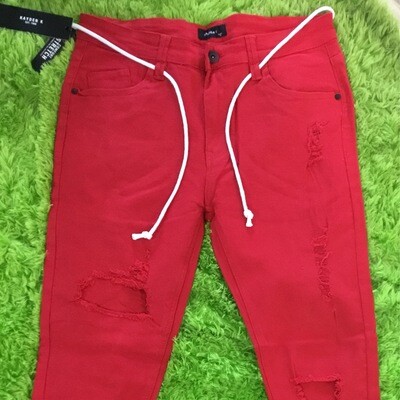 Men Red Denim Pants