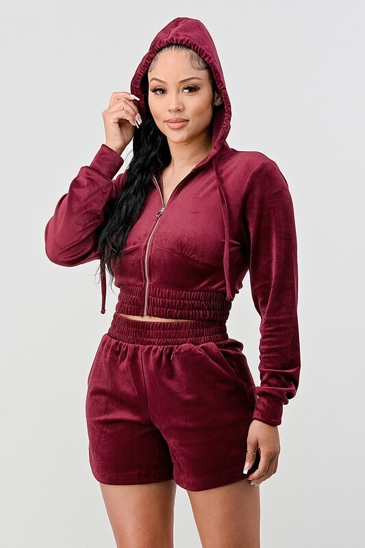 no cap velvet set