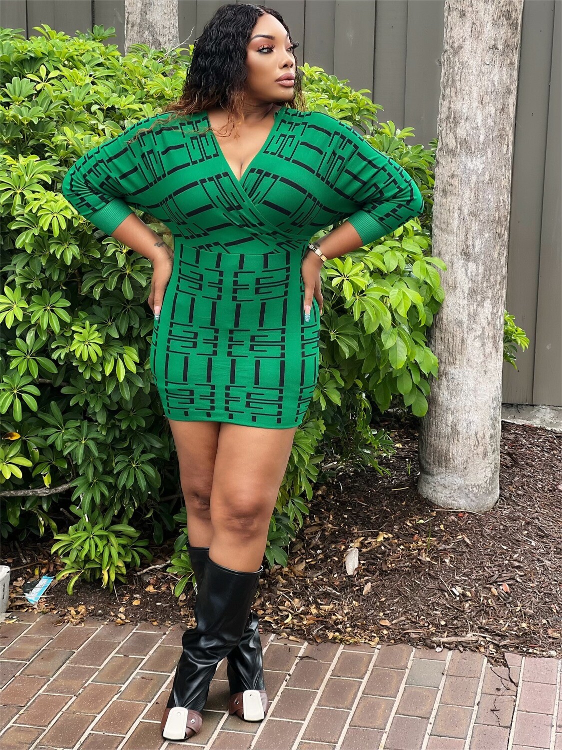 JUST A PRETTY GIRL DRESS-GREEN