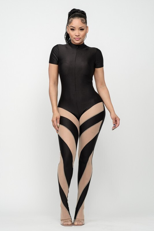 sweet thang Footed Jumpsuit Catsuit