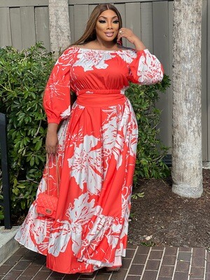 JASMINE OFF SHOULDER TOP AND MAXI SKIRT SET