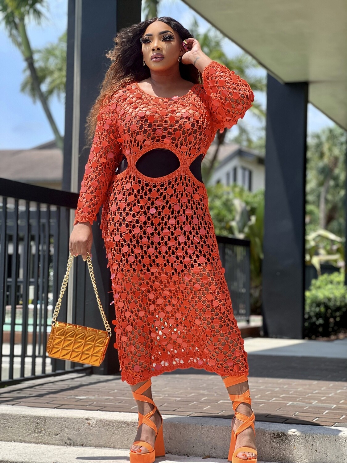 resort me sir crochet dress