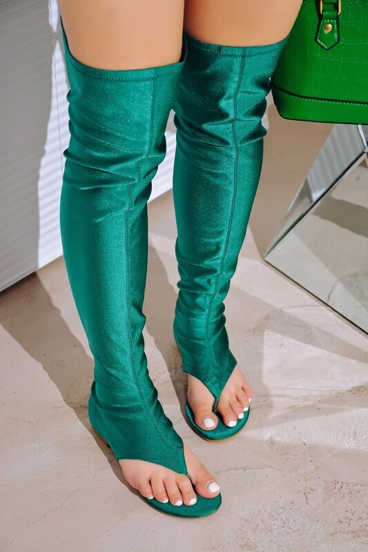 give em something to talk about thigh high sandals