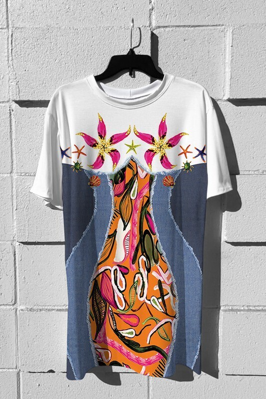 denim girl tshirt dress