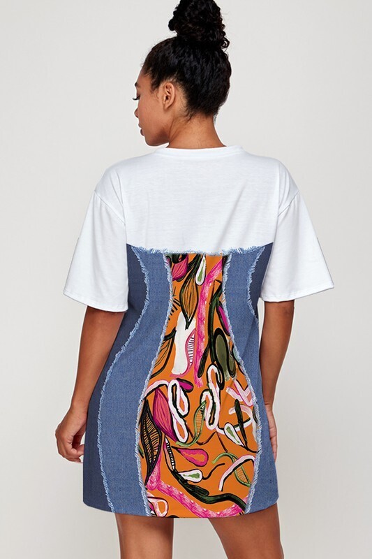denim girl tshirt dress