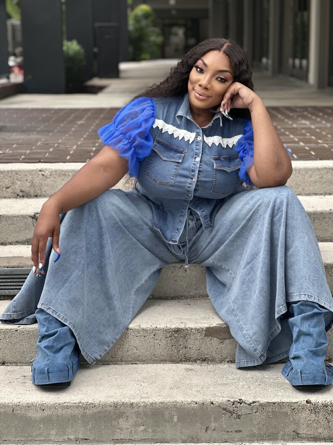 ACT BAD denim wide legs