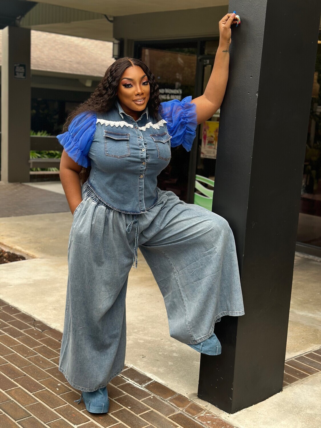 ACT BAD denim wide legs